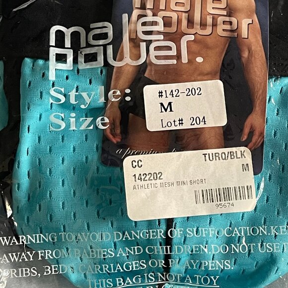 Men's Male Power Athletic Mesh Mini Short Medium - Picture 2 of 3